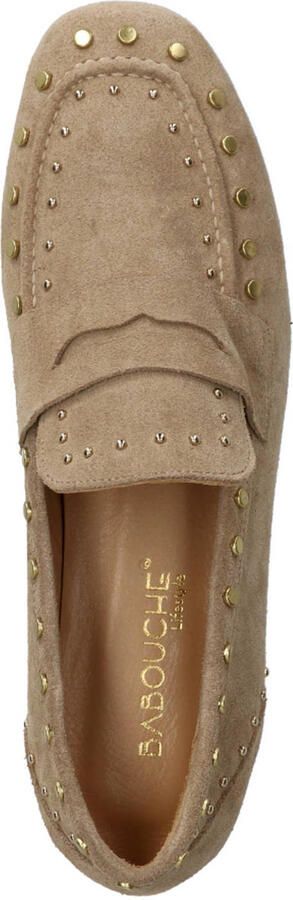 Babouche Avery-2 suède loafers met studs beige - Foto 3