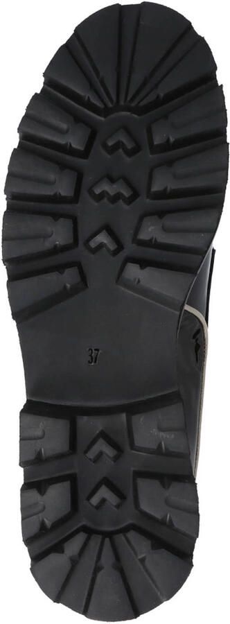 Babouche Evita-12 chunky lakleren loafers met profielzool zwart bruin - Foto 2