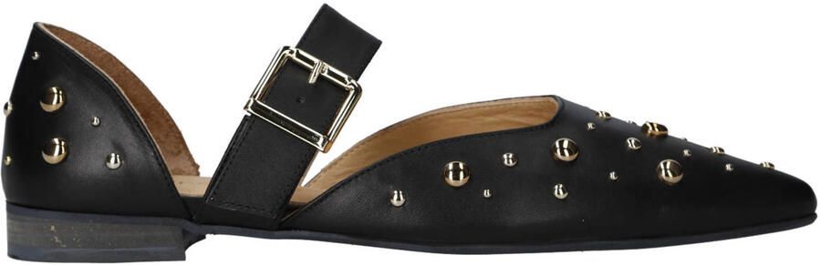 Babouche G-Ally-1 leren loafers met studs zwart