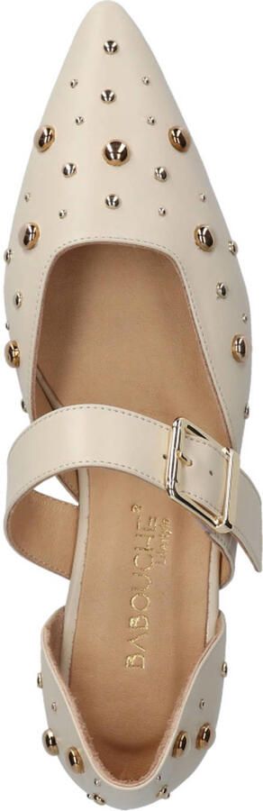 Babouche G-Ally-1 suède loafers met studs ecru - Foto 3