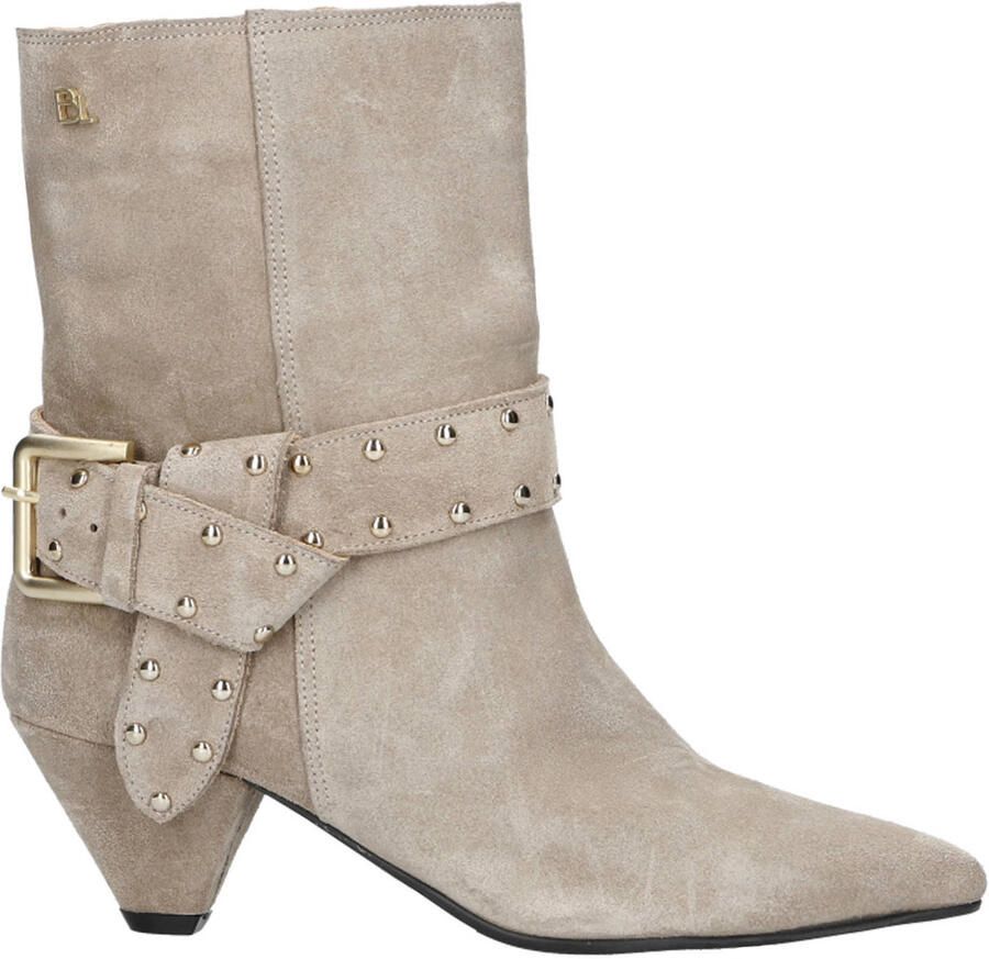 Babouche G-Anine-2 suède enkellaarzen beige