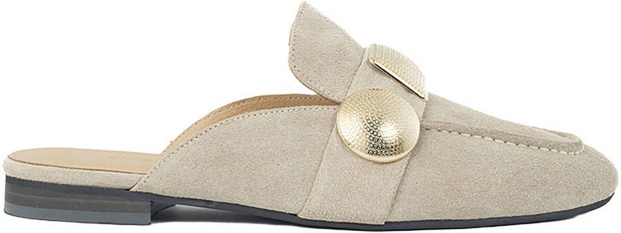 Babouche G-Lara-2 suède leren muiltjes beige