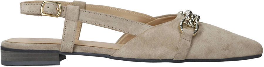 Babouche G-Lima-2 leren slingback loafers beige