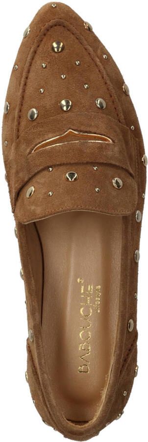 Babouche G-Lois-2 suède loafers met studs en print bruin - Foto 3