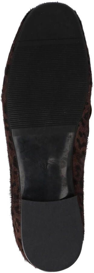 Babouche G-Lulu-59 leren loafers met strass-steentjes en panterprint bruin zwart - Foto 3