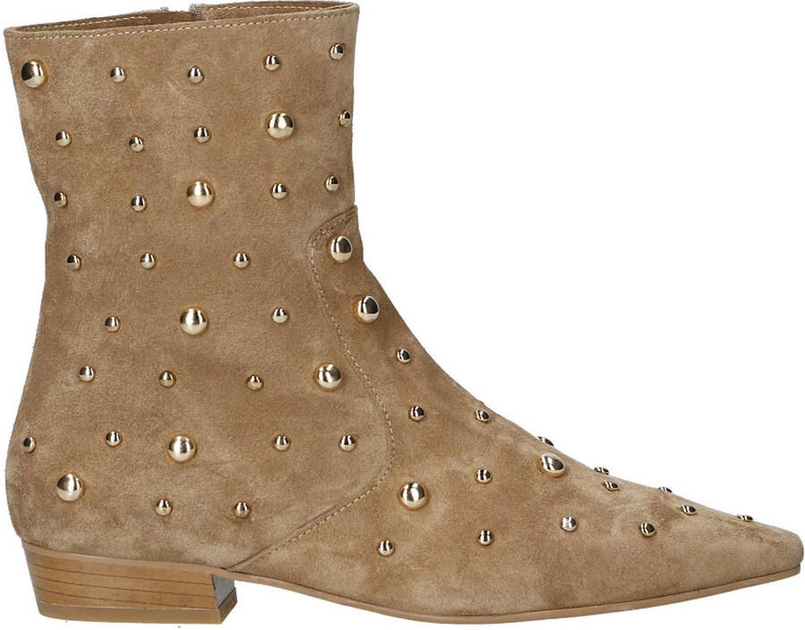 Babouche G-Lux-2 suède laarzen met studs beige