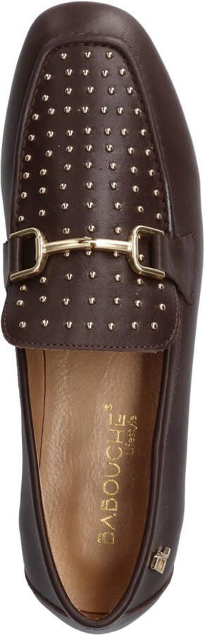 Babouche G-Pella-1 leren loafers met studs bruin - Foto 3