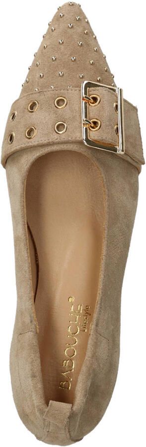 Babouche G-Vive-2 suède loafers met studs beige - Foto 3