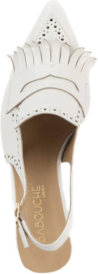 Babouche Gina-1 leren slingback pumps ecru - Foto 3