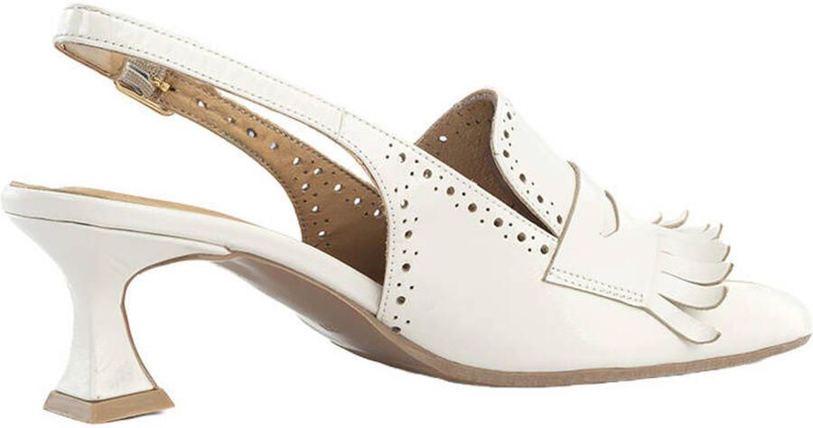 Babouche Gina-1 leren slingback pumps ecru - Foto 2
