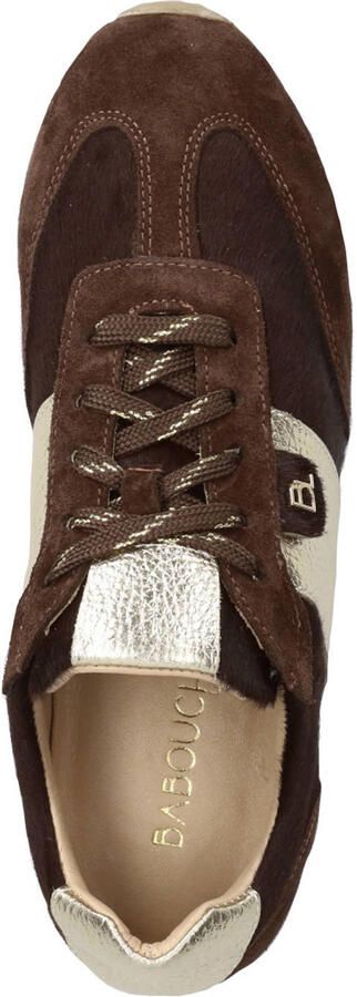 Babouche Java-212 suède sneakers bruin goud - Foto 2