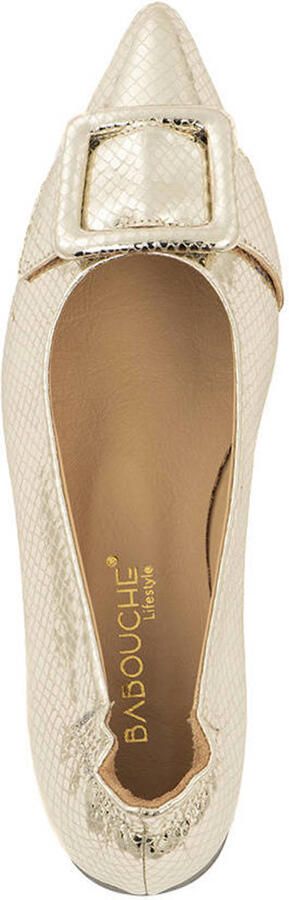 Babouche leren loafers goud - Foto 3