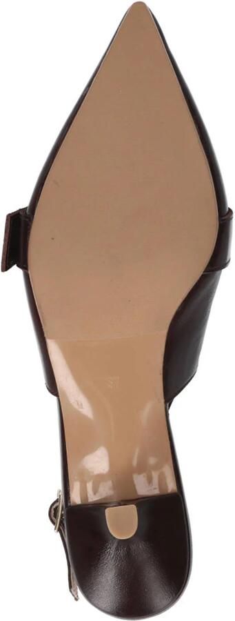 Babouche leren slingback pumps bruin - Foto 2