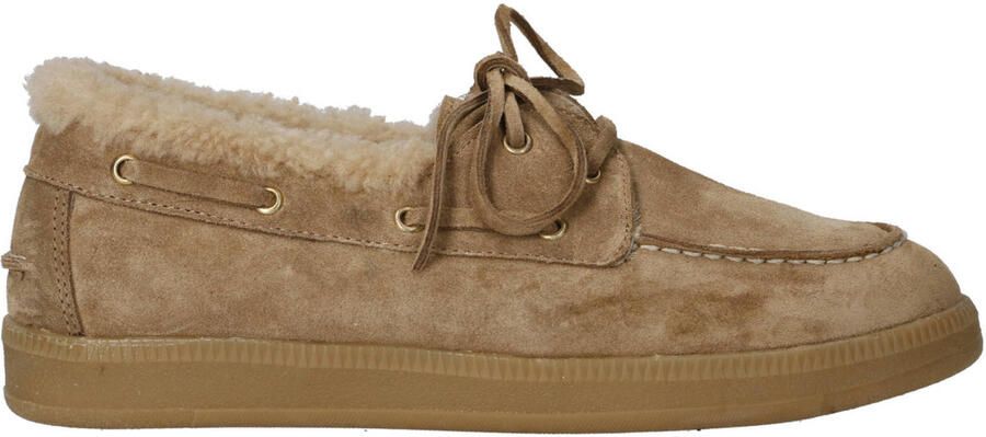 Babouche Liona-2 suède bootschoenen camel