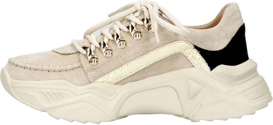 Babouche Lou-2 chunky suède sneakers beige - Foto 3