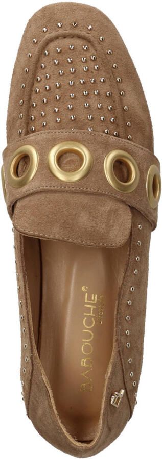 Babouche MG-Shelly-2 suède loafers met studs beige - Foto 3