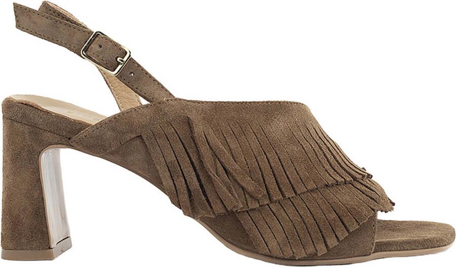 Babouche Ming-2 suède sandalettes bruin