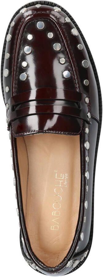 Babouche S-Elbie-14 lakleren loafers met studs bordeaux - Foto 3