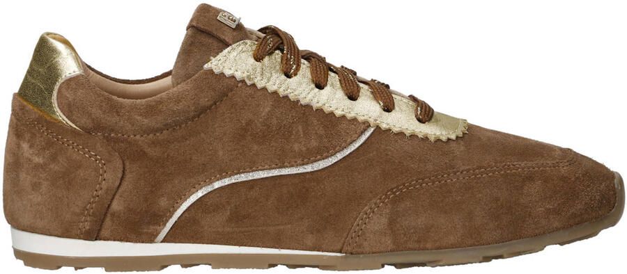 Babouche She-216 suède sneakers cognac goud