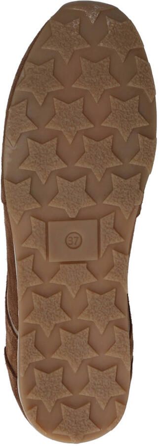 Babouche She-216 suède sneakers cognac goud - Foto 2
