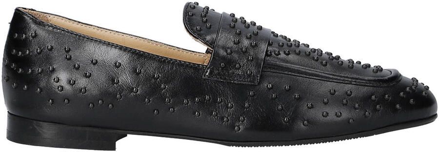 Babouche Sia-105 leren loafers met studs zwart