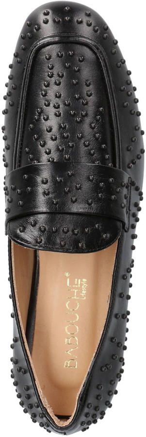 Babouche Sia-105 leren loafers met studs zwart - Foto 3