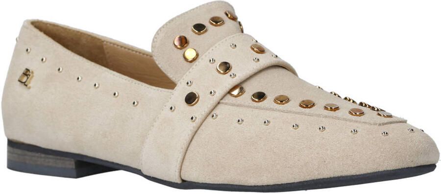 Babouche suède loafers met studs beige - Foto 2