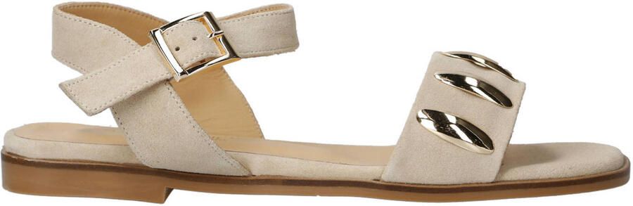 Babouche suède sandalen beige
