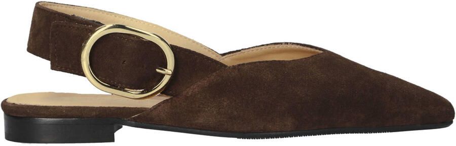 Babouche Yena-2 suède loafers bruin