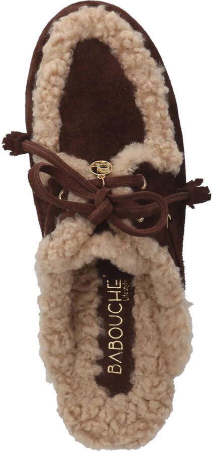 Babouche Ziggy-2 suède clogs donkerbruin