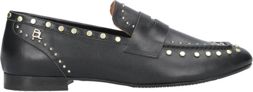 Babouche G-Avery-1 leren loafers met studs zwart