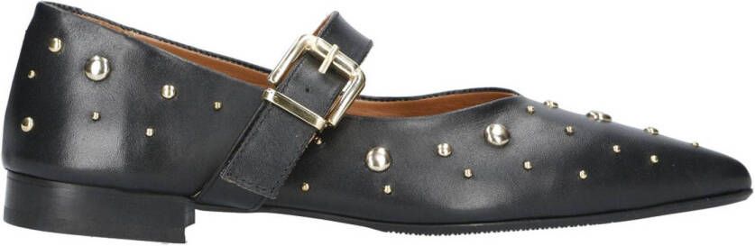 Babouche G-Celina-1 leren ballerina's zwart