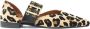 Babouche Gbinny-59 suède loafers met panterprint beige zwart - Thumbnail 1