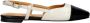 Babouche Janna-1 leren slingback loafers wit zwart - Thumbnail 1