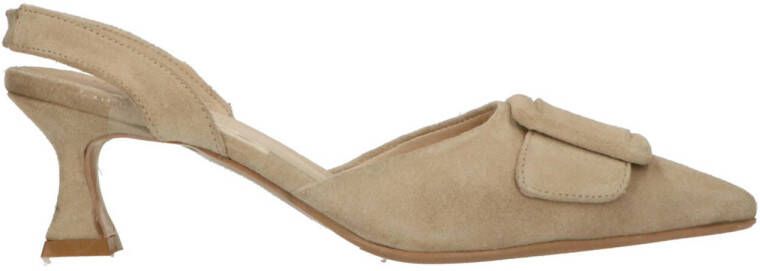 Babouche Lana 2 suède slingback pumps beige