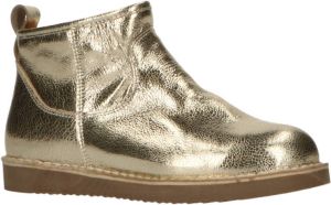 Babouche leren enkelboots goud