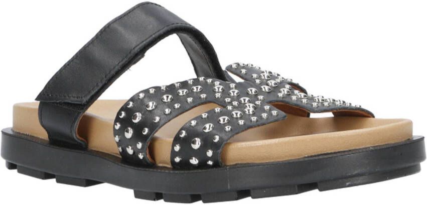 Babouche leren slippers zwart