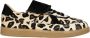 Babouche leren sneakers met panterprint beige zwart - Thumbnail 1