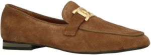 Babouche suède loafers met gesp bruin