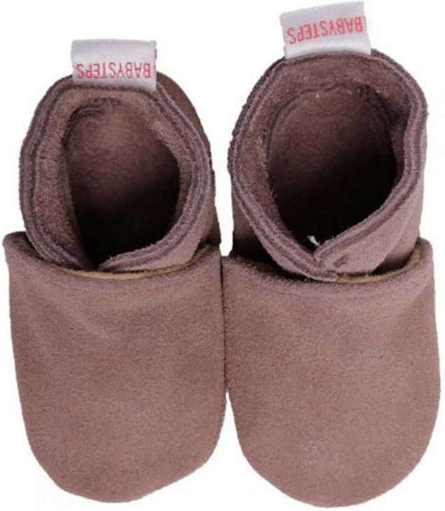 Babysteps suède babyslofjes bruin Suede Effen 18 19