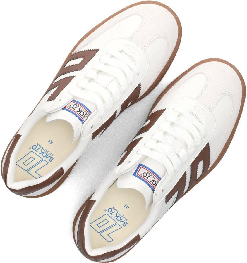 BACK70 Lage Sneakers Heren Double Leer Wit - Foto 5