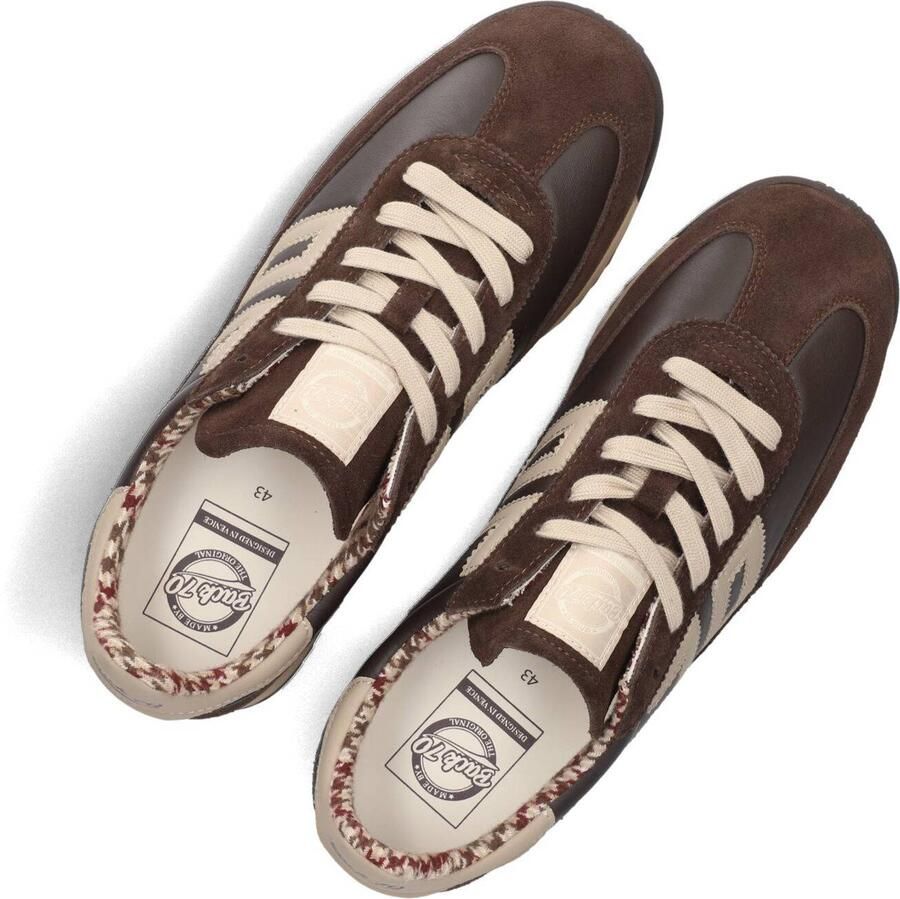 BACK70 Lage Sneakers Heren Jogger Suède Bruin - Foto 5