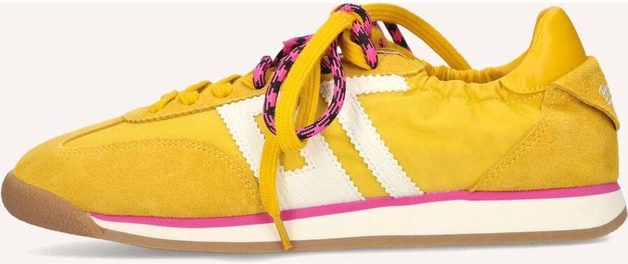 BACK70 Lage Sneakers Dames Rocket Textiel Geel - Foto 6