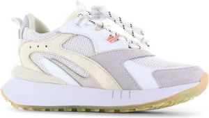 Barst suède sneakers wit beige