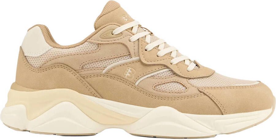 Bench chunky imitatieleren sneakers beige