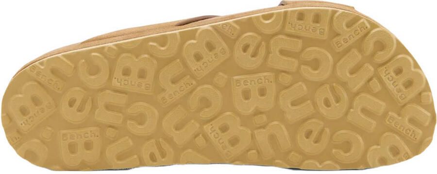 Bench imitatieleren slippers cognac - Foto 3