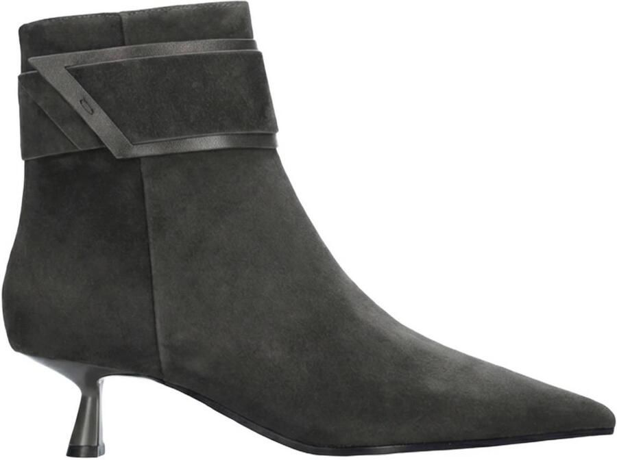 Bibi Lou Astra Booties 45 suède enkellaarsen met hak grijs