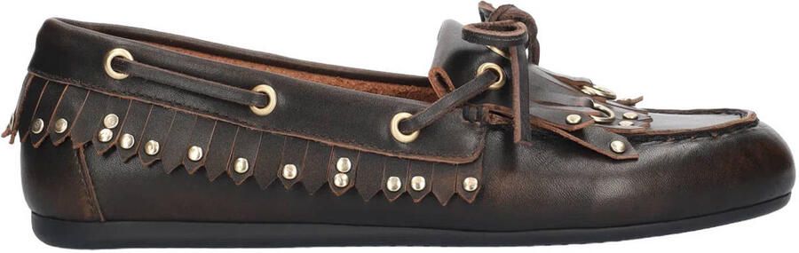 BIBI LOU Mocassins Dames Aurelie Loafer Leer Bruin - Foto 8