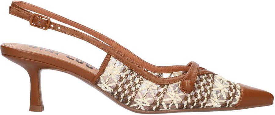 Bibi Lou leren slingback pumps cognac