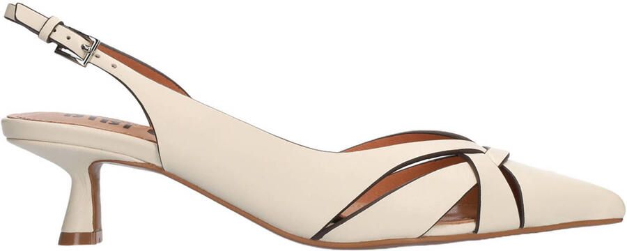 Bibi Lou leren slingback pumps ecru